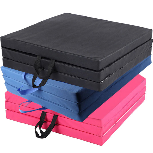3-Layer Folding Yoga Mat, High Quality Oxford Cloth PE Foam Yoga Mat for Child Gymnastics Dance Fitness